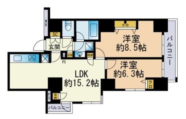 セレニティコート渋谷神泉の物件間取画像